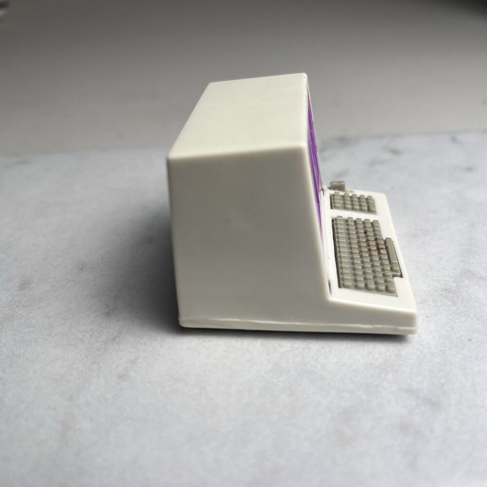 Vintage Barbie Computer Accessory 1989 Mattel Purple Screen Windup Toy WORKS - Picture 3 of 11